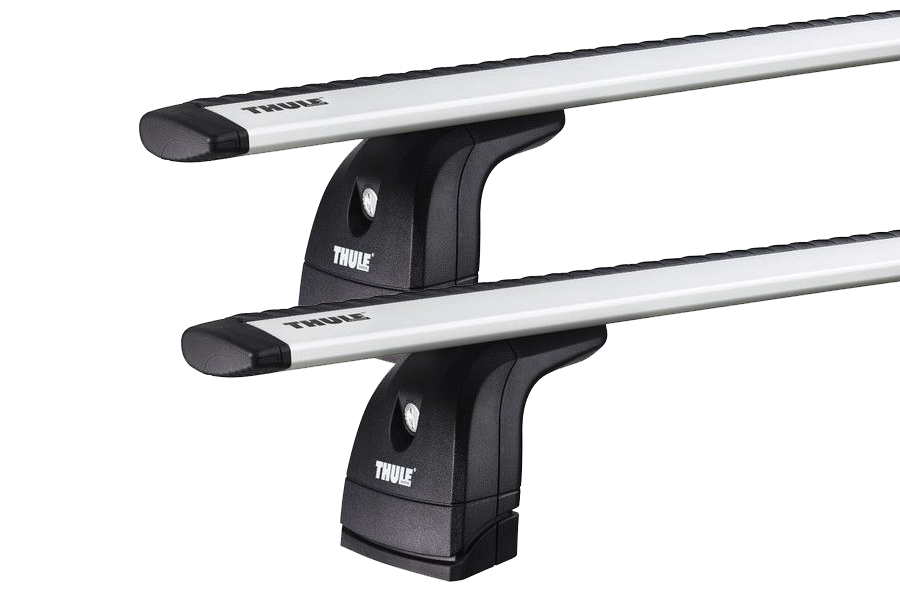 Thule 751 WingBar Evo Silver 2 Bar Roof Rack for Peugeot Boxer III 4dr MWB Low Roof with Factory Mounting Point (2006 to 2014) - Factory Point Mount