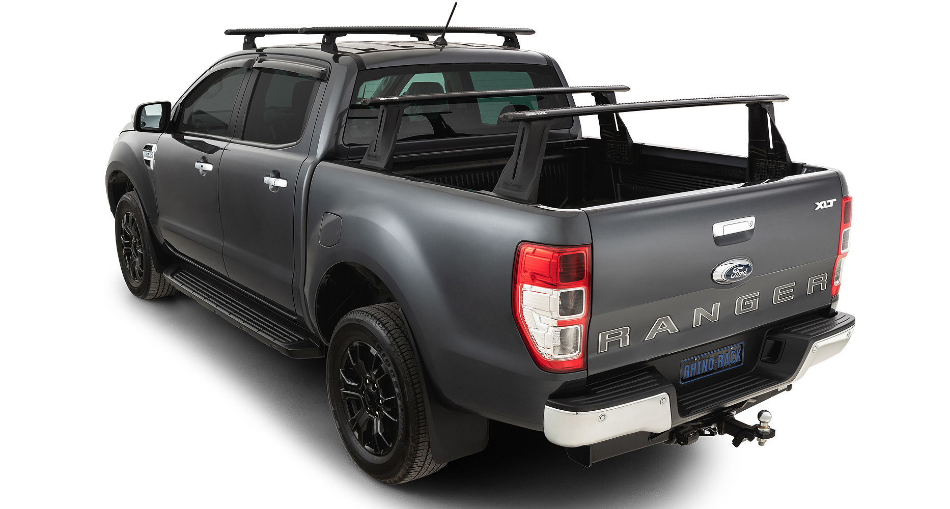 Rhino Rack JC-01583 Reconn-Deck 2 Bar Vortex Ute Tub System for Ford Ranger PX/PX2/PX3 4dr Ute Dual Cab 2011 - 2022