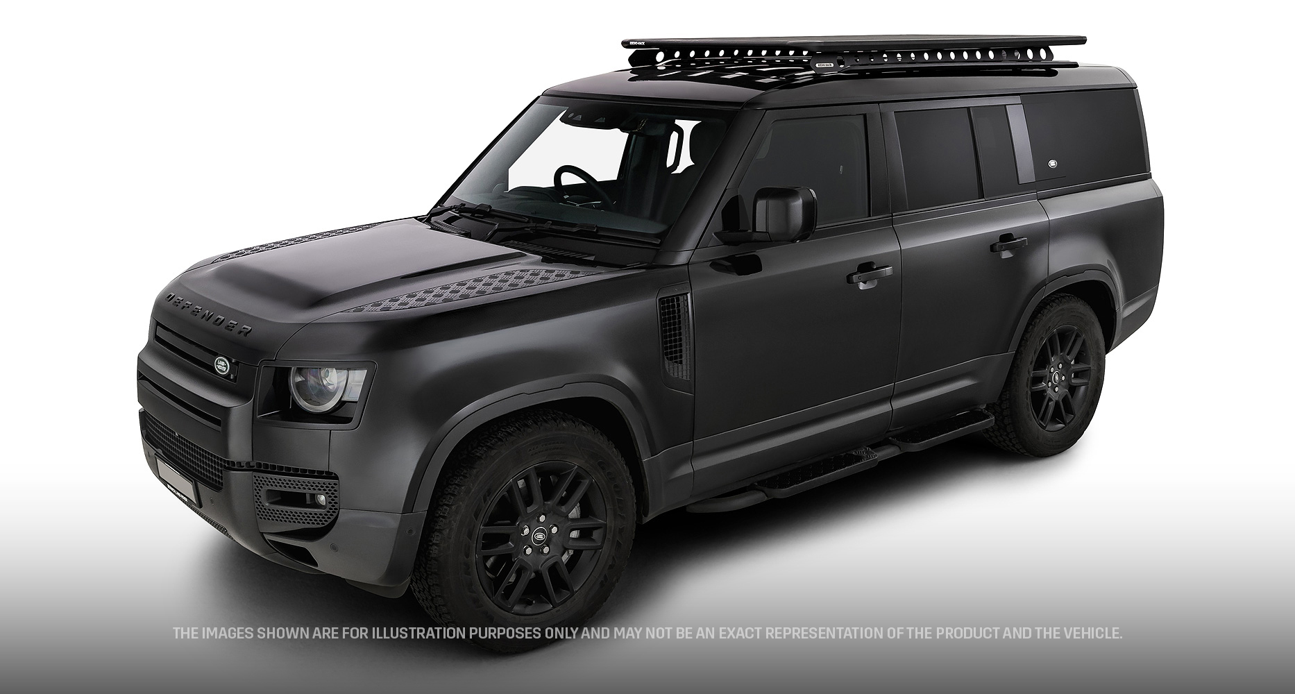 Rhino Rack JC-01934 Pioneer 6 Platform (2100mm x 1240mm) with Backbone for Land Rover Defender 130 Gen2 5dr SUV with Factory Fitted Track (2023 onwards) - Track Mount