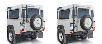 CRUZ escalera plegable Land Rover Defender Roof Rack for LAND ROVER Defender 3dr SUV with Rain Gutter  (1983 to 2016)