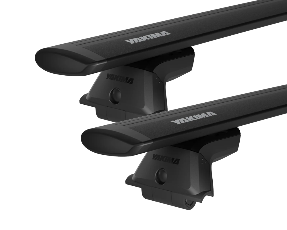 Yakima JetStream SkyLine Black 2 Bar Roof Rack for Tesla Model S with glass roof 5dr Hatch with Bare Roof (2013 onwards) - Factory Point Mount