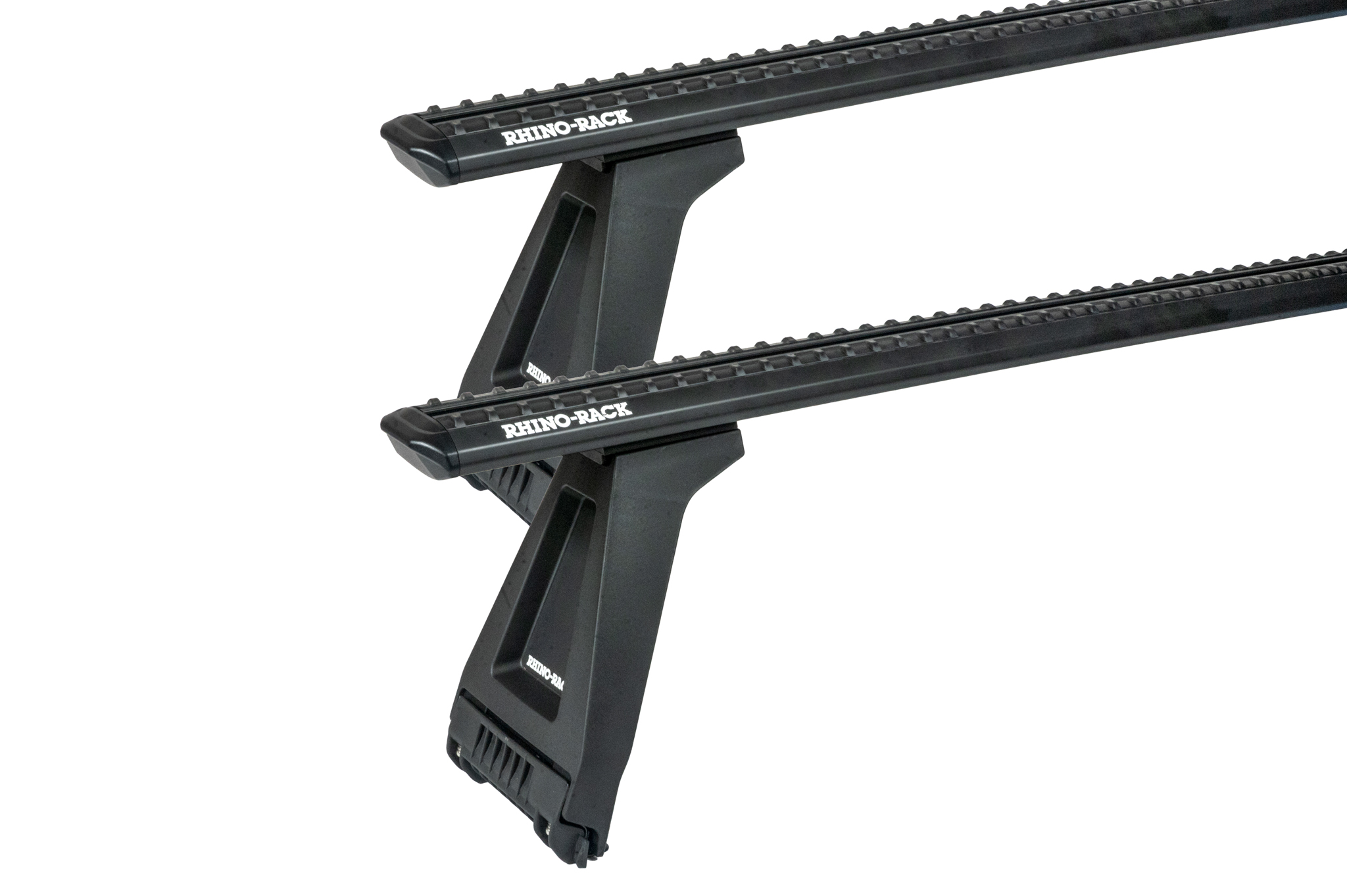 Rhino Rack JC-05031 Sportz RL210 Black 2 Bar Roof Rack for Mitsubishi L300 4dr MWB/LWB Low Roof with Rain Gutter (1980 to 2013) - Gutter Mount